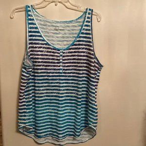 🟢Reitmans striped tank Lg